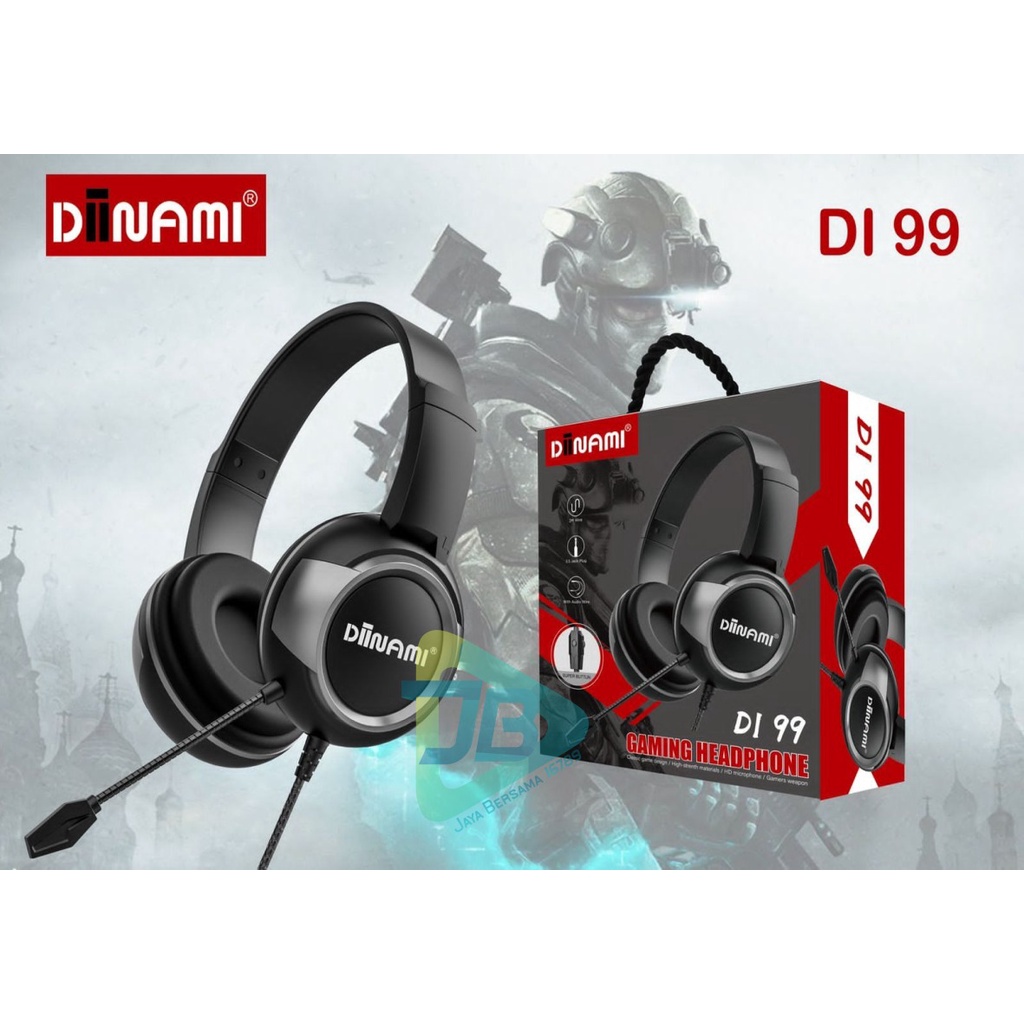 Headset Gaming Headphone Gaming DIINAMI DI99 SUPER EXTRA BASS GAMER WEAPON SUPER BUTTUN GARANSI 1BULAN JB5448