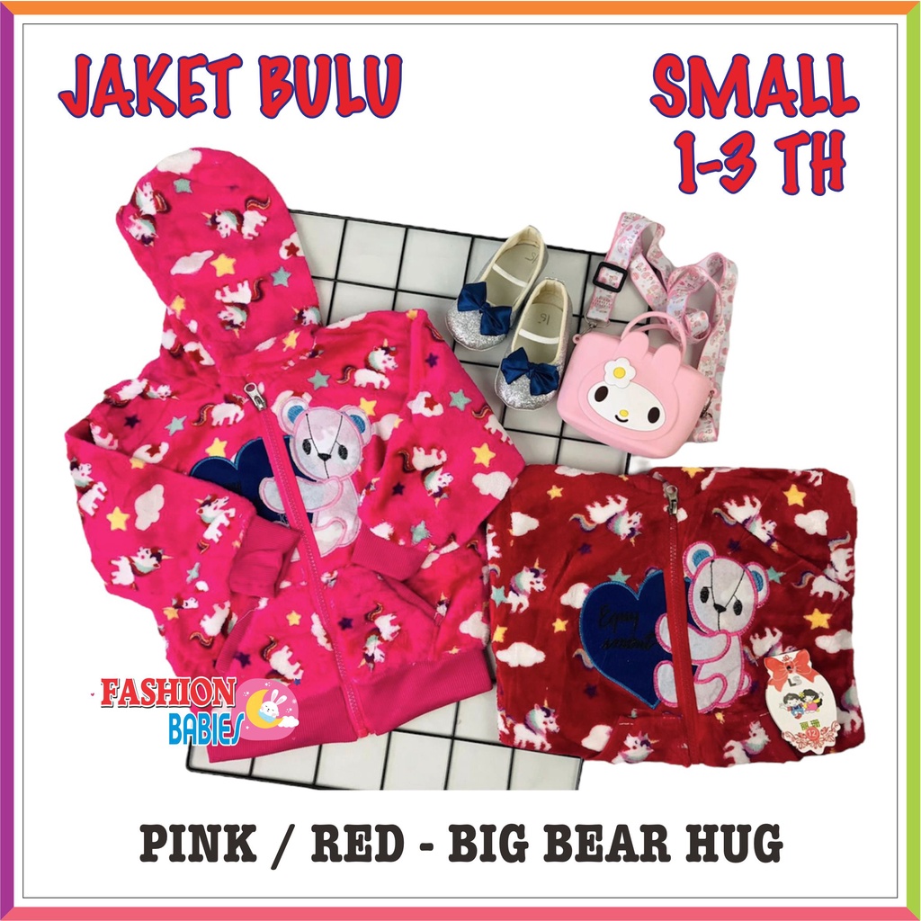 ECER / GROSIR JAKET BULU TEBAL ANAK PEREMPUAN 1-3 TAHUN ❤ Fashionbabies ❤