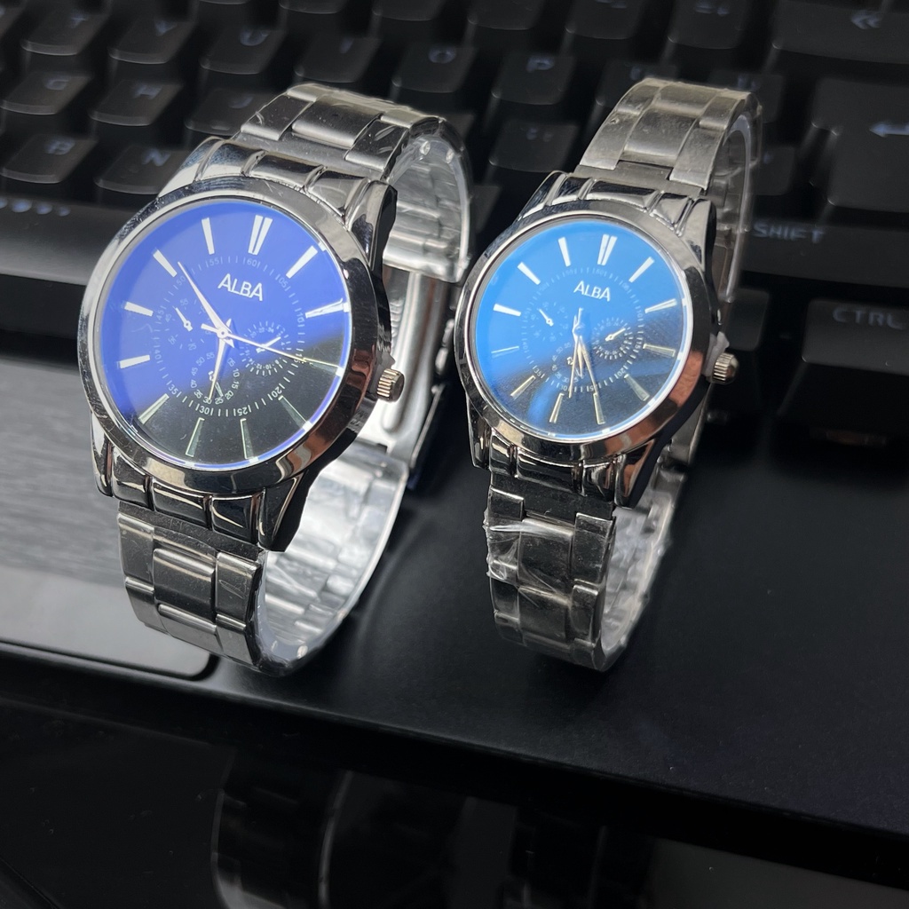 ✅COD JAM TANGAN COUPLE RANTAI CHRONO IMPORT GROSIR MURAH SPORT CASUAL PASANGAN PRIA C69