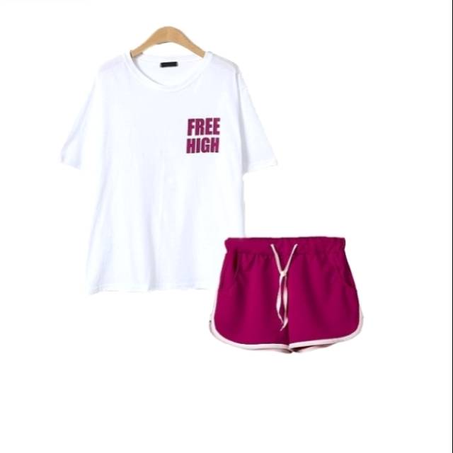 Baju wanita+Celana T-hsirt modis/Kaos setelan wanita