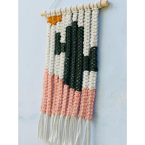 READY STOK) macrame hiasan dinding cacktus / macrame wall hanging (HD 016)