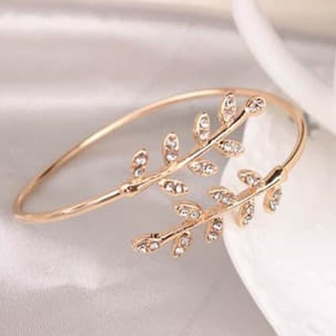 New GELANG BANGLES KAKU KOREA MIRIP XUPING PESTA KRISTAL SH158 - Perak