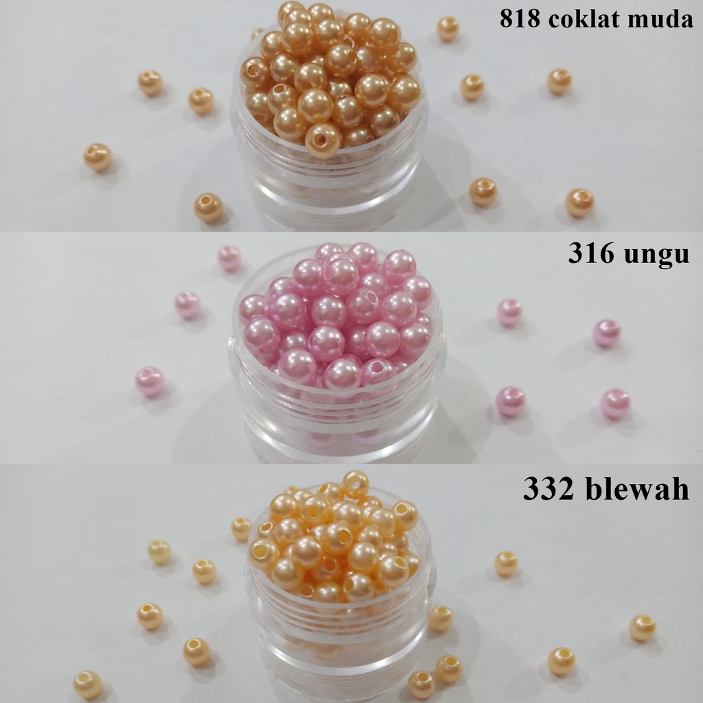 MUTIARA SUPER 6MM -+500GR BAHAN CRAFT *14 106...*