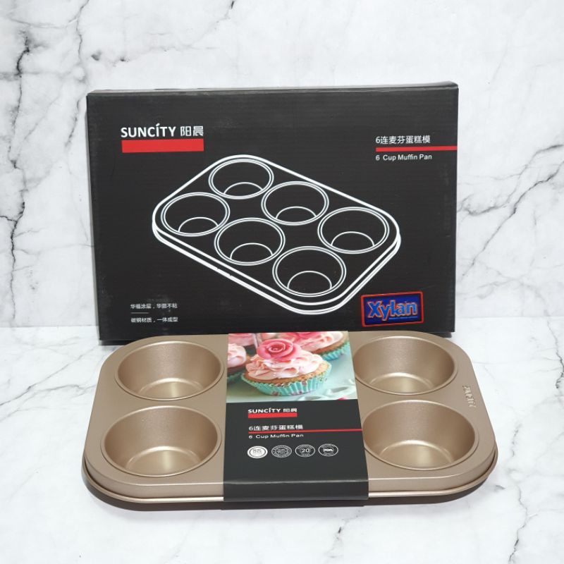 suncity 6s muffin cup cake baking pan / loyang kue