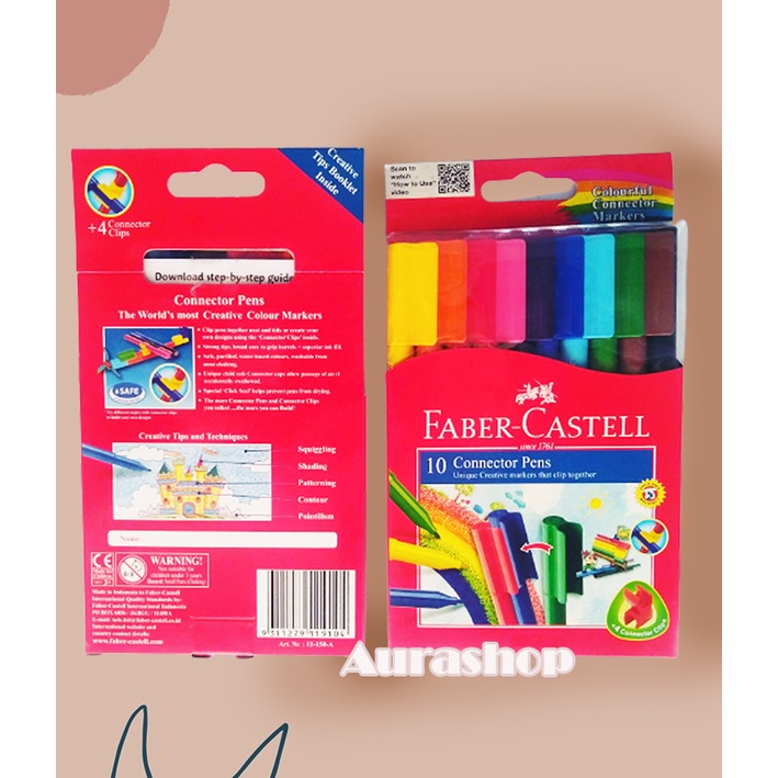

SPIDOL FABERCASTELL 10 WARNA / SPIDOL CONNECTOR PENS FABERCASTELL 11-150-A