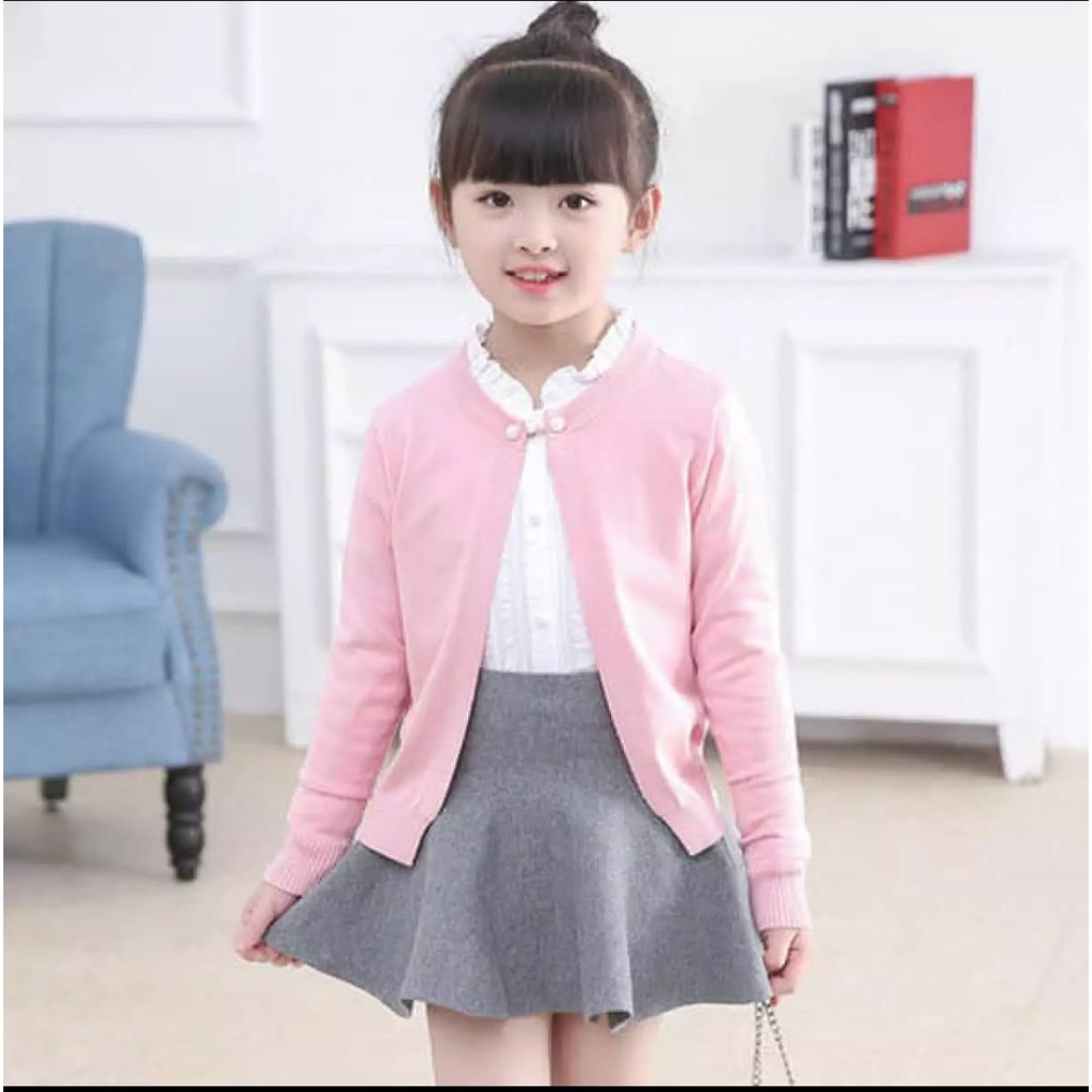 Zelline official Baju anak cardigan rajut chloe terbaru