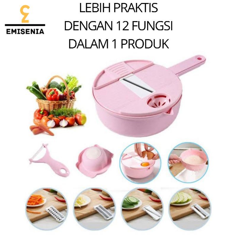 Alat Pemotong Buah Sayur Serbaguna 12 in 1