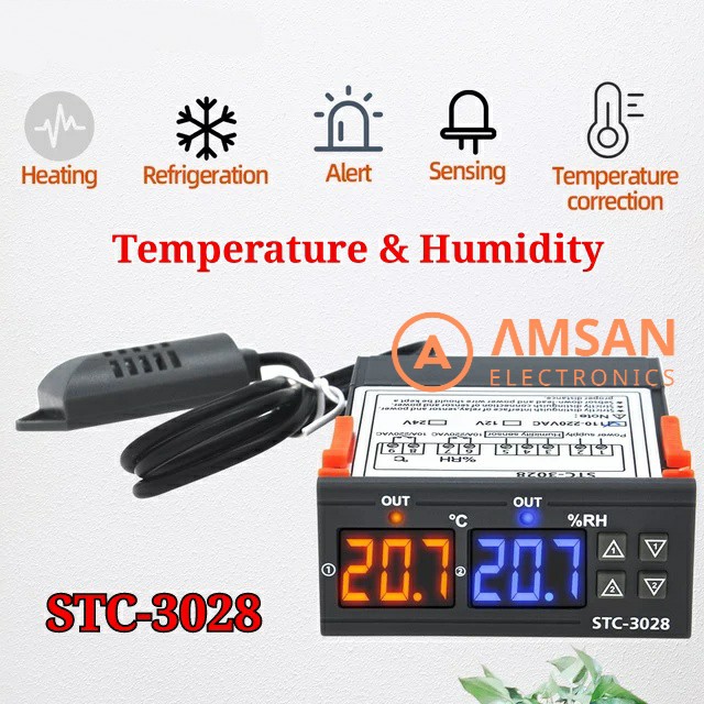 STC 3028 Temperatur Humidity Controller 220 Termostat hygrostat 220V