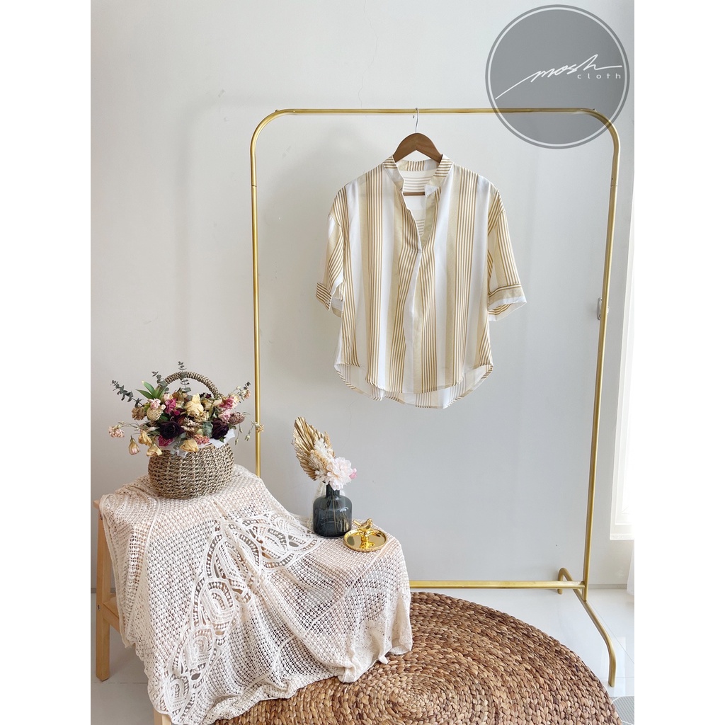 KEMEJA IMPORT SALUR KEMEJA SALUR KEMEJA LENGAN PENDEK GAMIS BAJU KOREA MOSHCLOTH MOSH CLOTH MOS00001