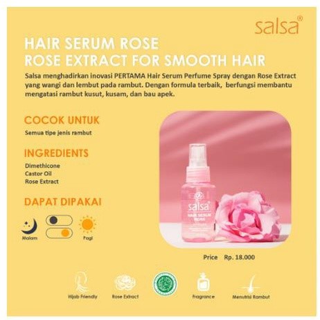 [HALAL] ^ KYRA ^ Salsa Hair Serum Rose Instant Growth Keratin Repair Spray Serum Wangi Sepanjang Hari