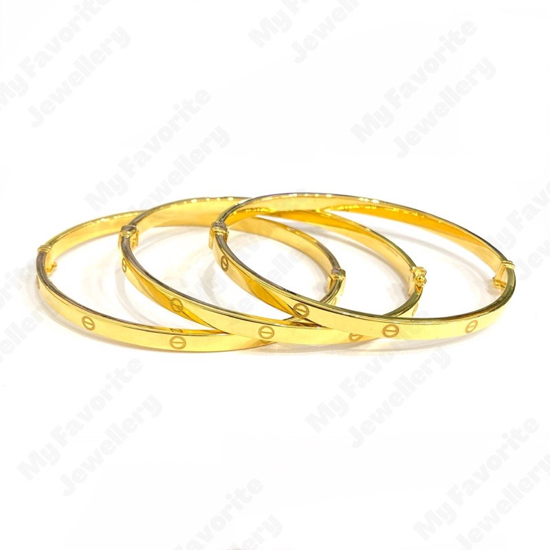 Gelang Bangle Model Branded 5graman Emas Asli Kadar 700 dan 875