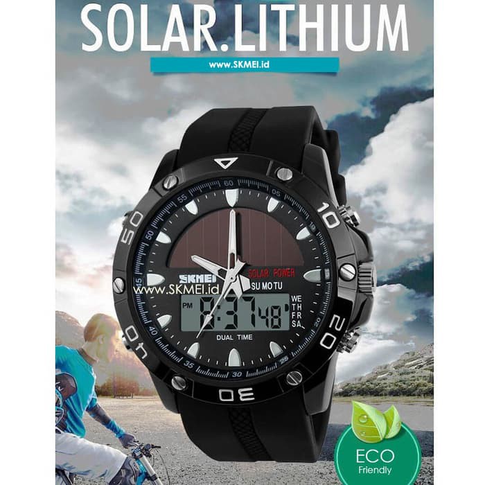 MUST HAVE Jam Tangan SKMEI Original Solar Power Water Resist Jam Tangan Pria TERLARIS
