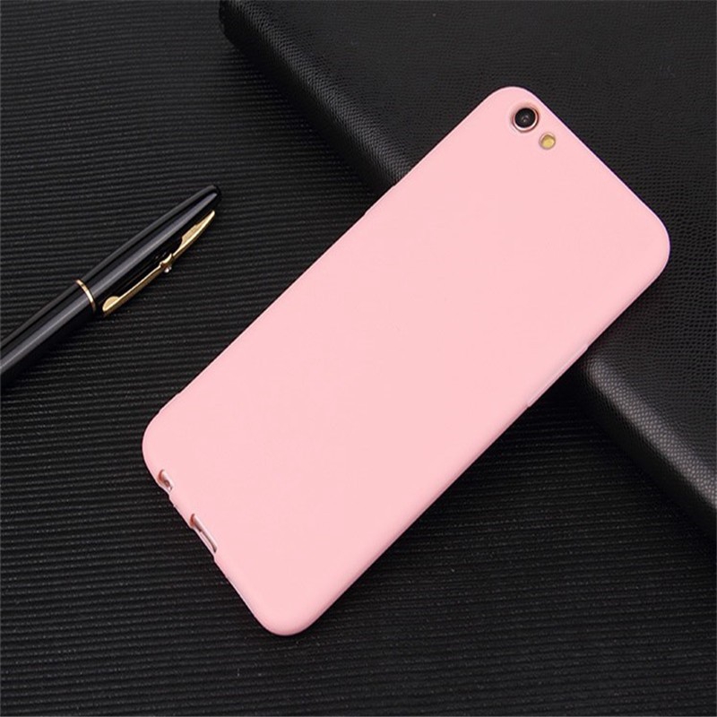 Soft Case Bahan Silikon Tpu Matte Warna Polos Untuk Oppo