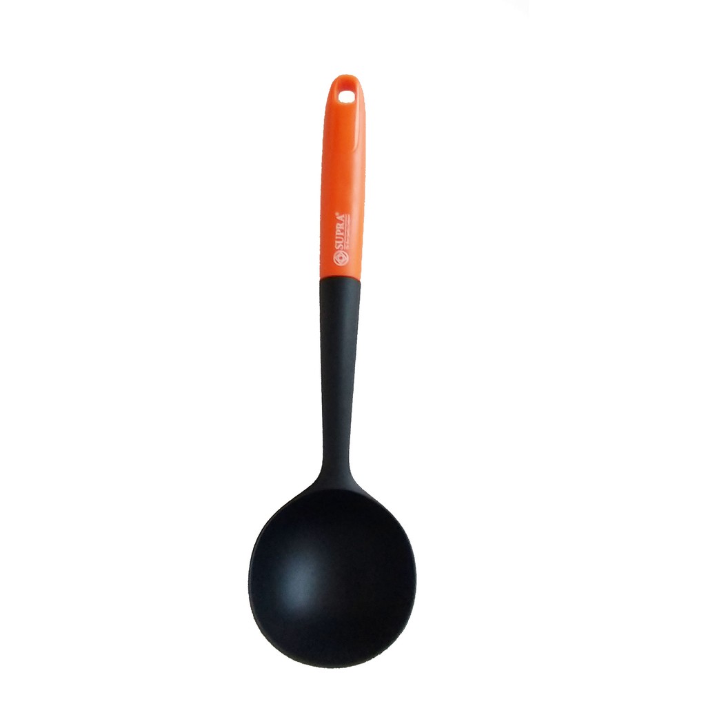 Spatula Supra Satuan CENTONG SAYUR HANDLE ORANGE Grosir Spatula Teflon Sendok Sayur Supra Nylon