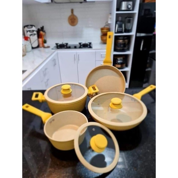SWIDEN yellow pumpkin cookware set
