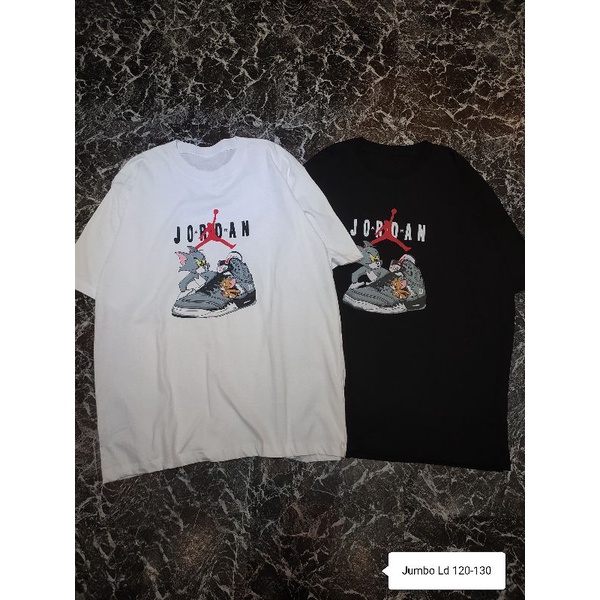 Kaos Jumbo / Oversize JORDAN Premium Cotton t-shirt Atasan Pria/Wanita Ld 120-130