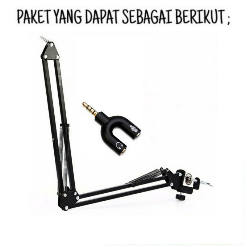 Paket komplit Mic BM800 Stand Busa Live Sound Card SKY Bluetooth Ori