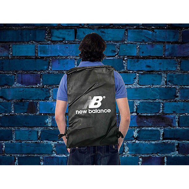 Tas Serut New Balance Hitam Non Ori Ransel NB Tidak Original Tempat Penyimpanan Bukan Asli Bag Pack