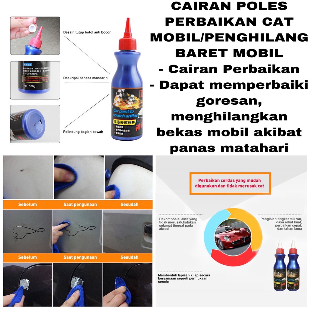 [MURAH] Cairan Poles Perbaikan Cat Mobil Perawatan Kendaraan