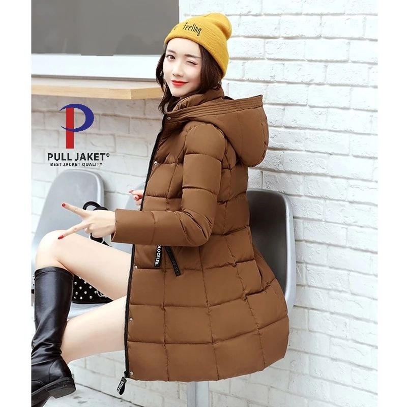 long coat bulu musim dingin wanita/ jaket tebal / mantel tebal wanita/ jaket winter panjang terbaru-3