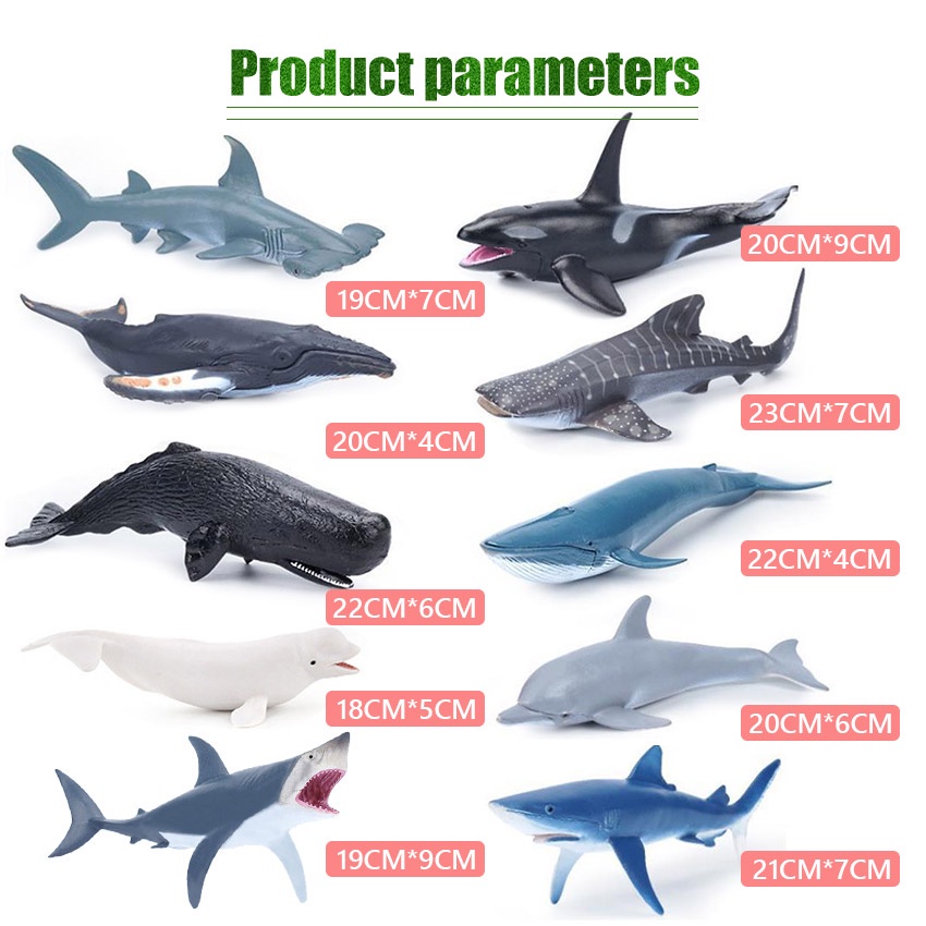 Mainan Simulasi Ikan Paus / Fure Whale / Mainan Edukasi Anak Modeling Binatang Ikan Paus Simulasi