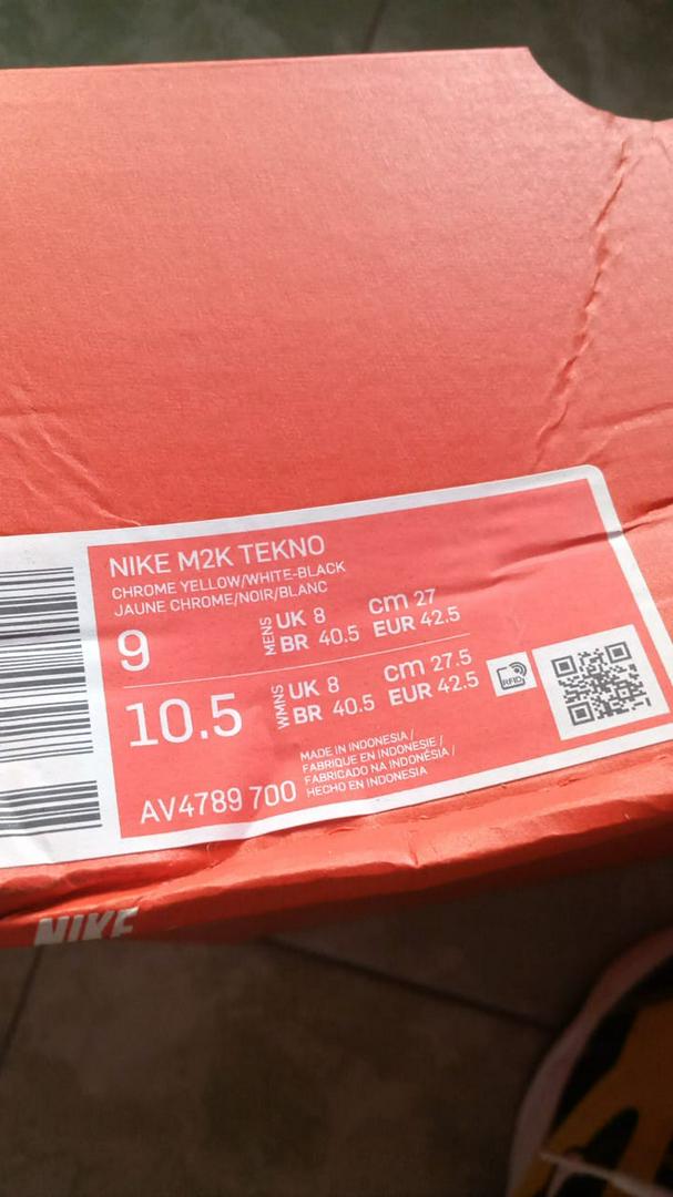 nike m2k tekno jaune