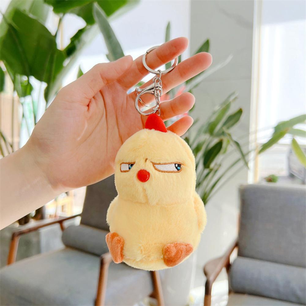 Timekey Mainan Boneka Plush Bentuk Angry Chicken 12cm Untuk Gantungan Kuncitashadiah Natalulang Tahun F2S7