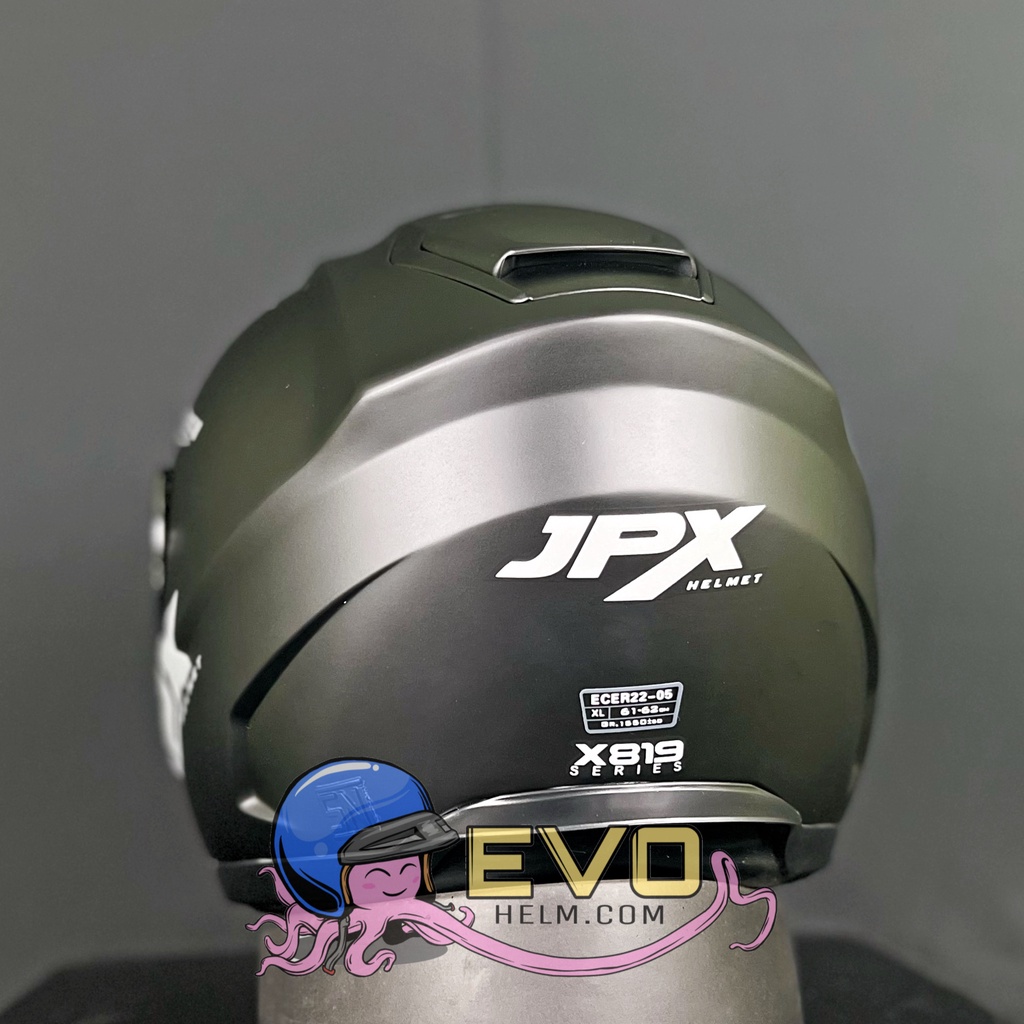 HELM JPX X-819 SOLID BLACK DOFF ( ONGKIR 2KG ) JPX HELM FULLFACE TERBARU JPX ORI FULL FACE