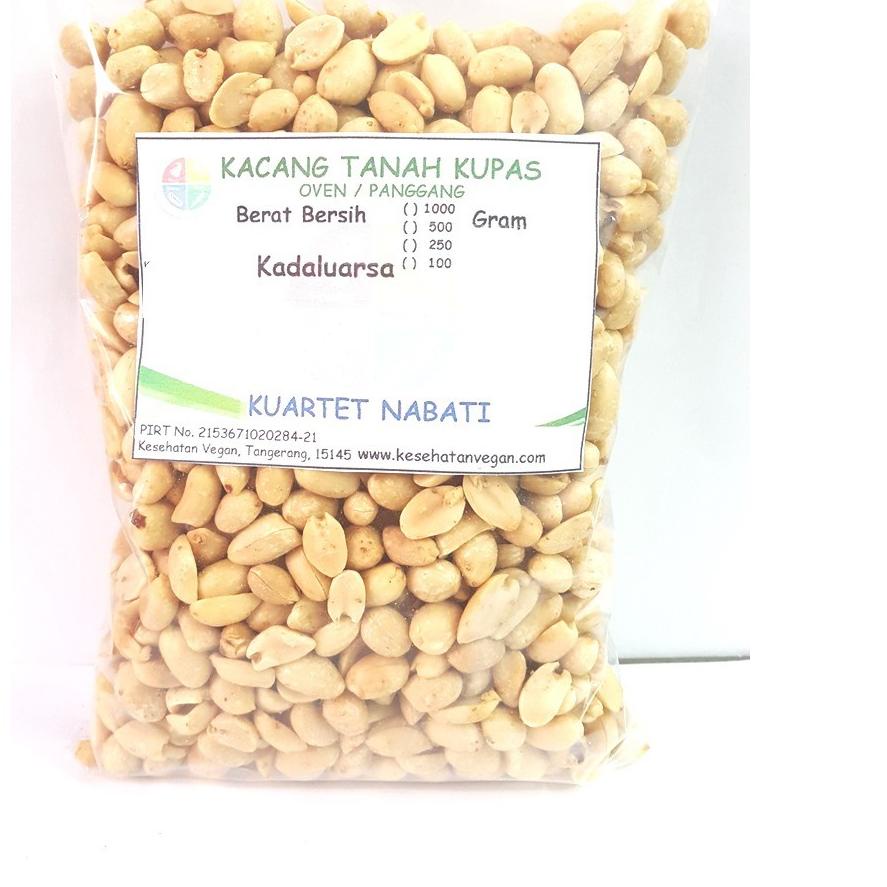 

10.10 Fasion sale 500gr Roasted Kacang Tanah Kupas - Rasa ORIGINAL- Oven - Panggang - Vegan !
