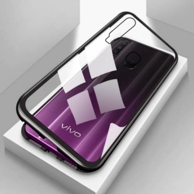 Case Vivo Y12 Casing Vivo Y12 Premium Magnetic Single Glass Vivo Y12