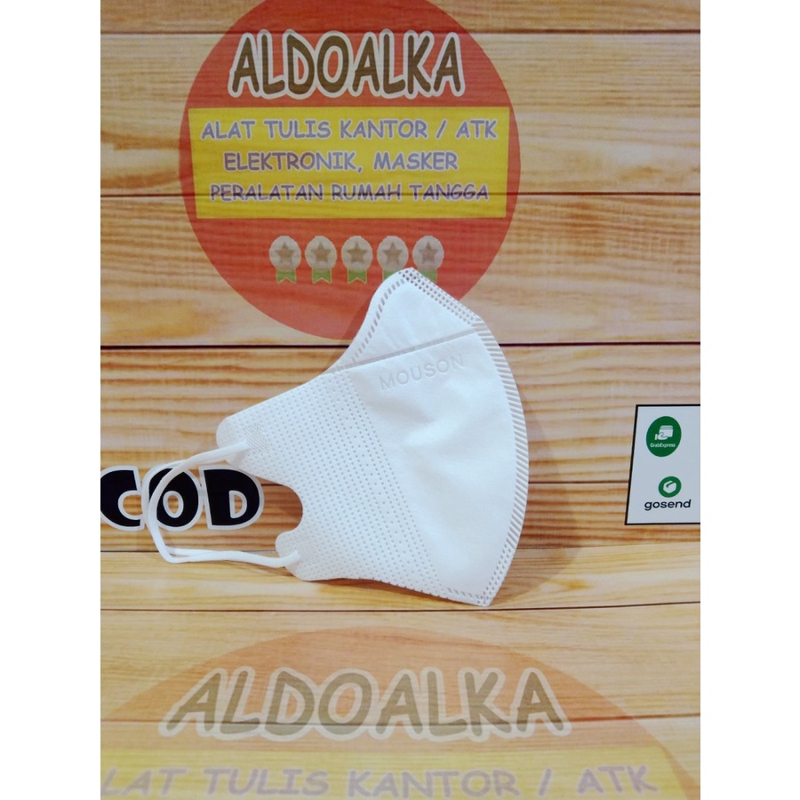 Masker Duckbill garis 4ply Mouson embos per box isi 50pcs