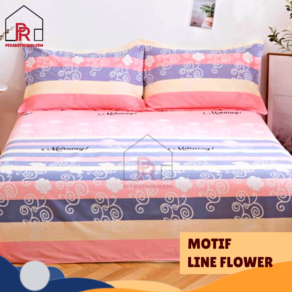 Seprei Line Flower 180x200 160x200 100x200 / Sprei Homemade Estetik