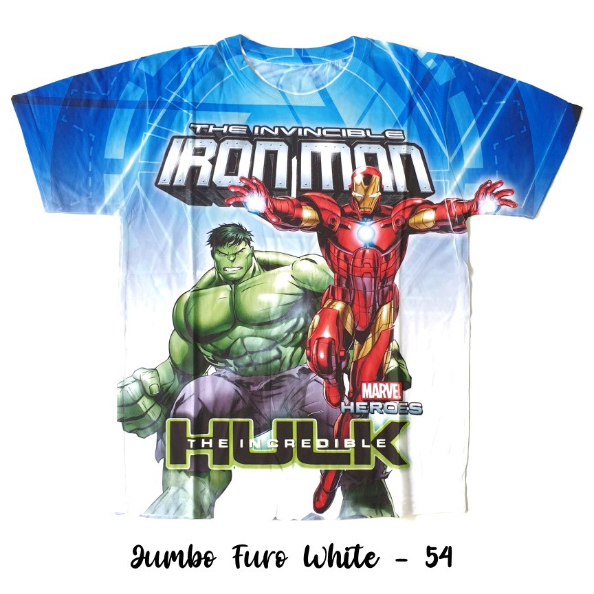 Kaos Anak Karakter Jumbo Superhero size 16 18 20