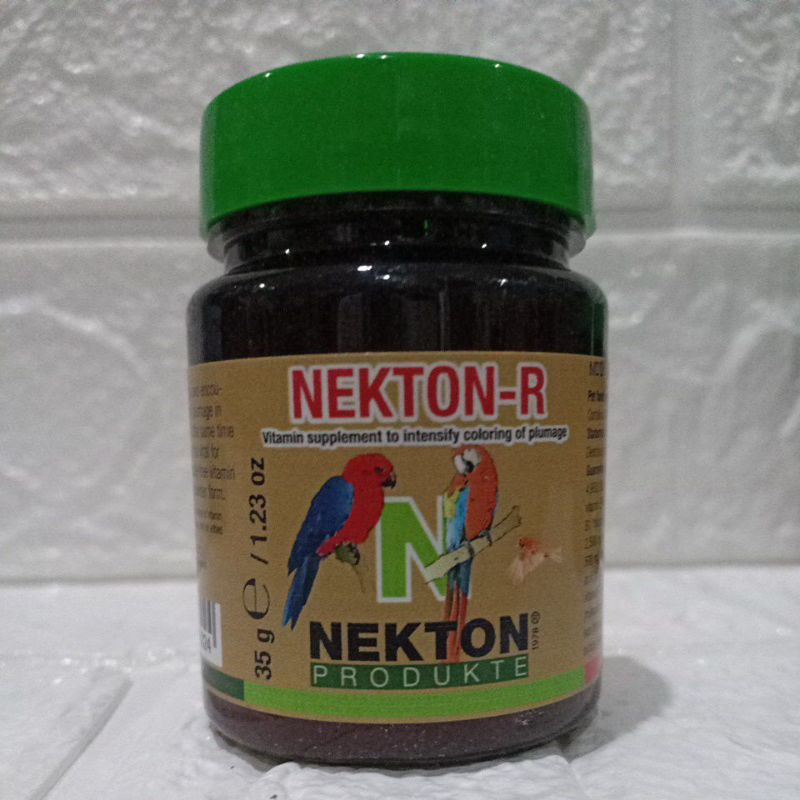 Nekton R 35gram meningkatkan warna merah dan pertumbuhan bulu burung