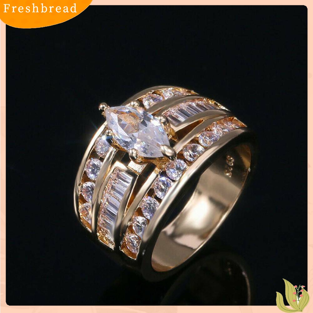 [TERLARIS]Fashion Women Cubic Zirconia Inlaid Wedding Engagement Finger Ring Jewelry Gift