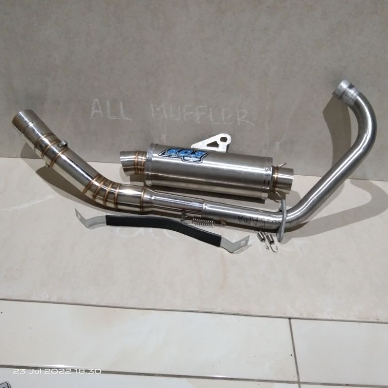 Knalpot Racing DOS cantol bulat panjang CB 150 lama CB150R new