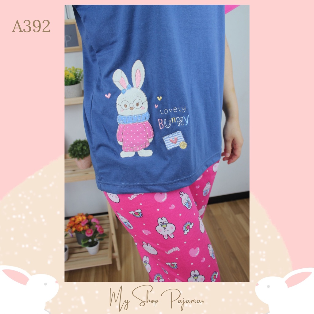 PIYAMA ANNE CLAIRE TANGAN LENGAN PENDEK CELANA PANJANG BAJU PAKAIAN TIDUR BABYDOLL SETELAN DEWASA WANITA SLEEPWEAR PAJAMAS CP-3