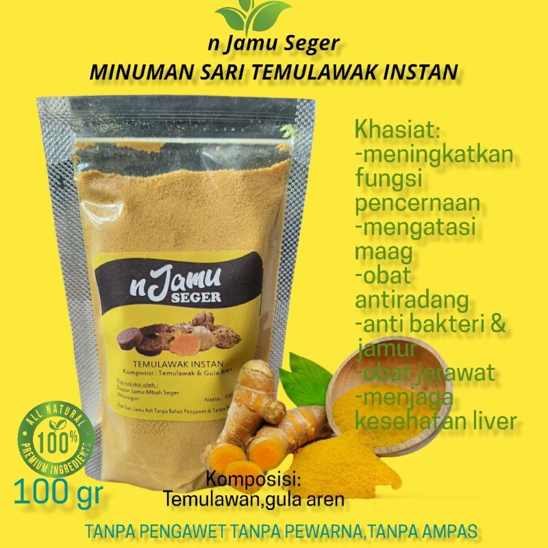 

Temulawak instan bubuk 100 gr.Minuman Sari Temulawak instan