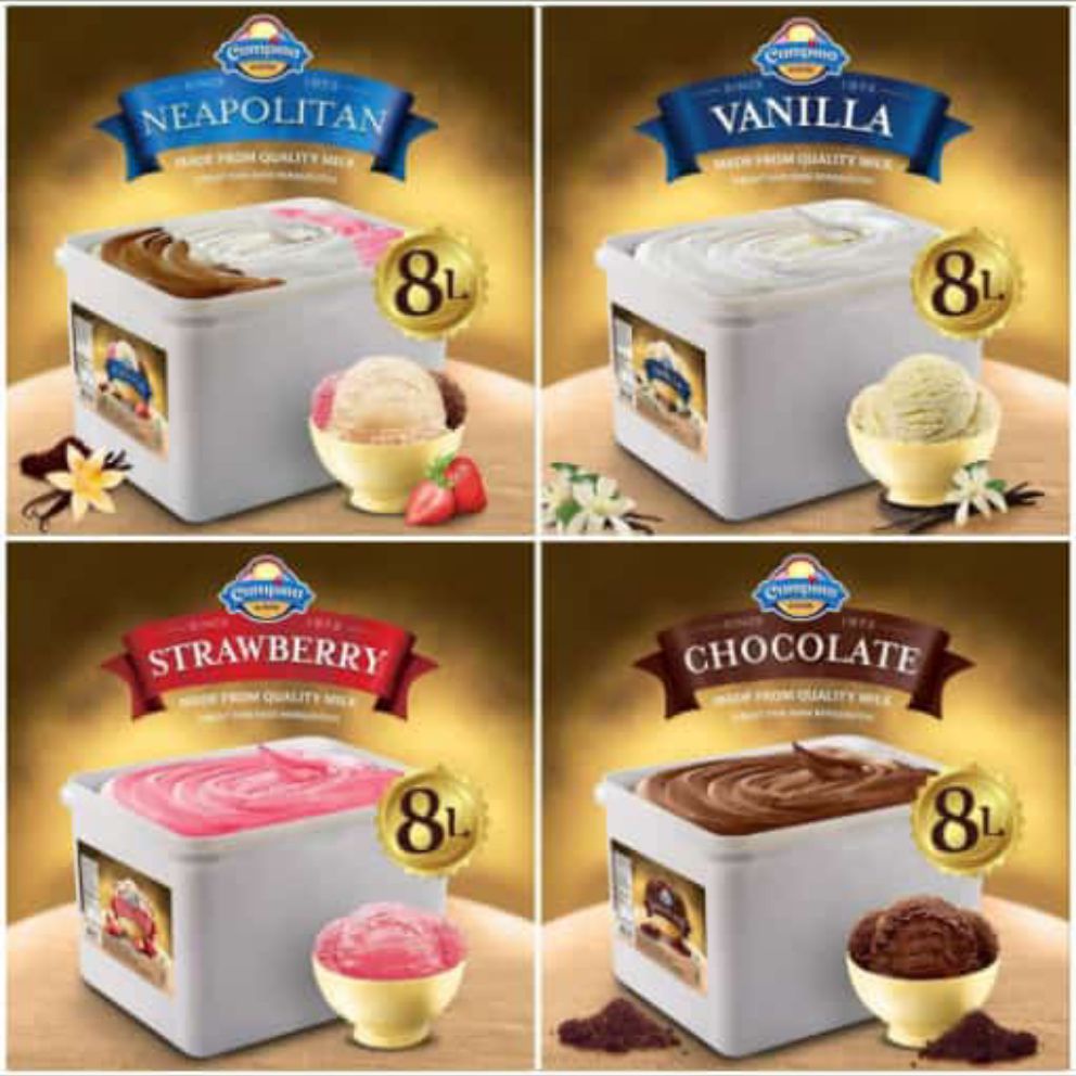 

Ice Cream Campina 5 Lt / Es Krim kampina / Vanilla / Strawberry / Chocolate