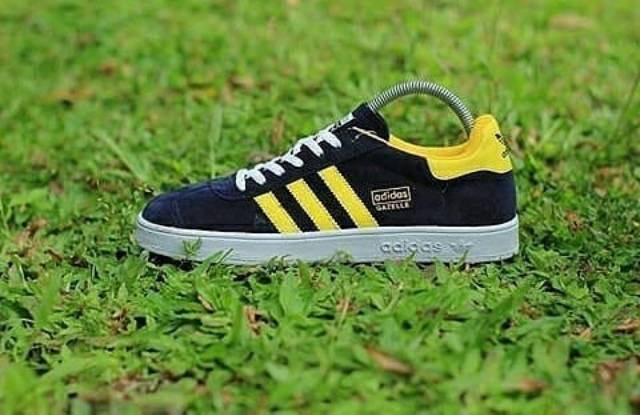 Sepatu Adidas Gazelle Navy Biru Dongker Sneakers Casual Sekolah Kuliah Kerja Kado Hadiah Murah Cowok