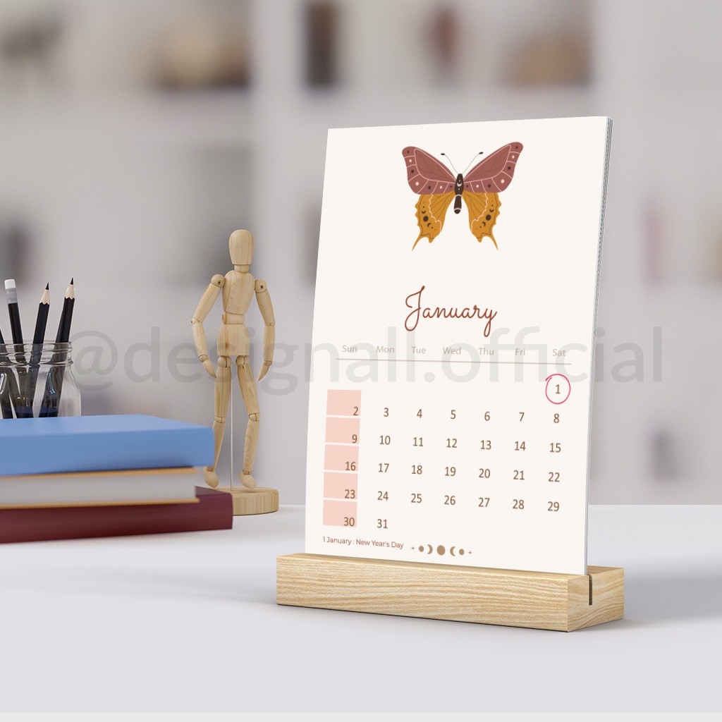 

DESIGNALL KALENDER AESTHETIC 2022 MB + PENYANGGA KAYU