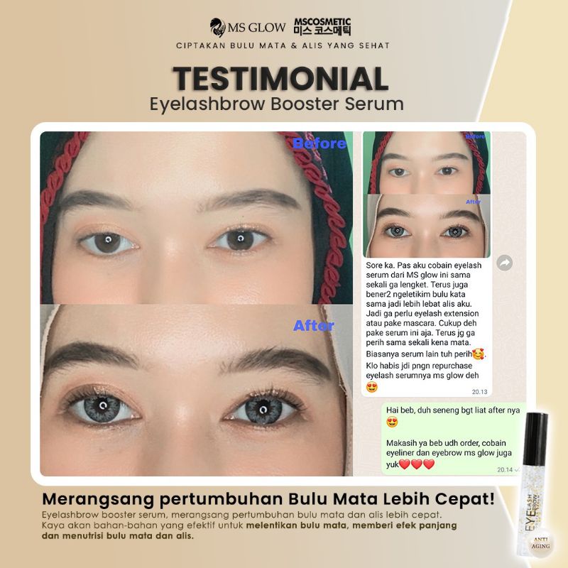 Eye Lash Brow booster Serum MS GLOW COSME.