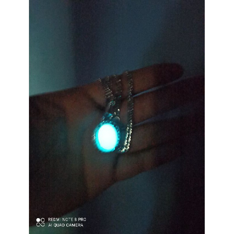 kalung liontin batu fosfor gratis cincin batu fosfor seharga 39 ribu (N)