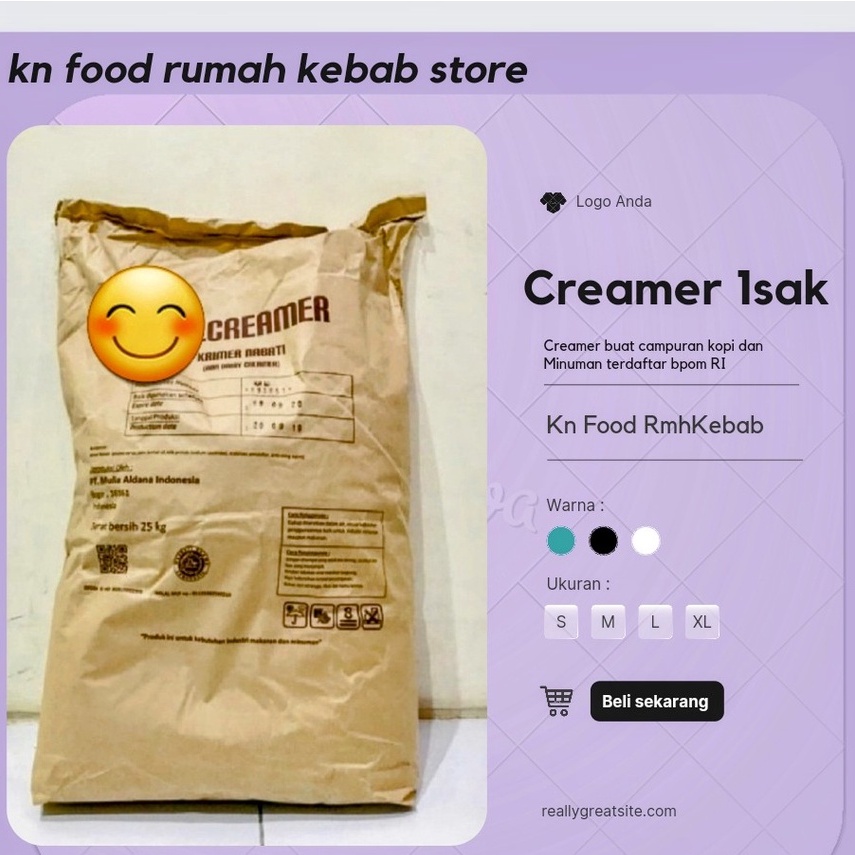 

RB Creamer Regular Kemasan 1 Sak Isi 25kg INSTAN