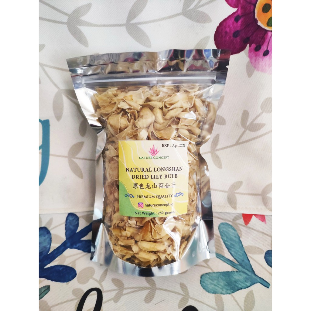 Bai He Dried Lily Bulb Pek Hap TERMURAH Asli dari Long Shan 250 grams