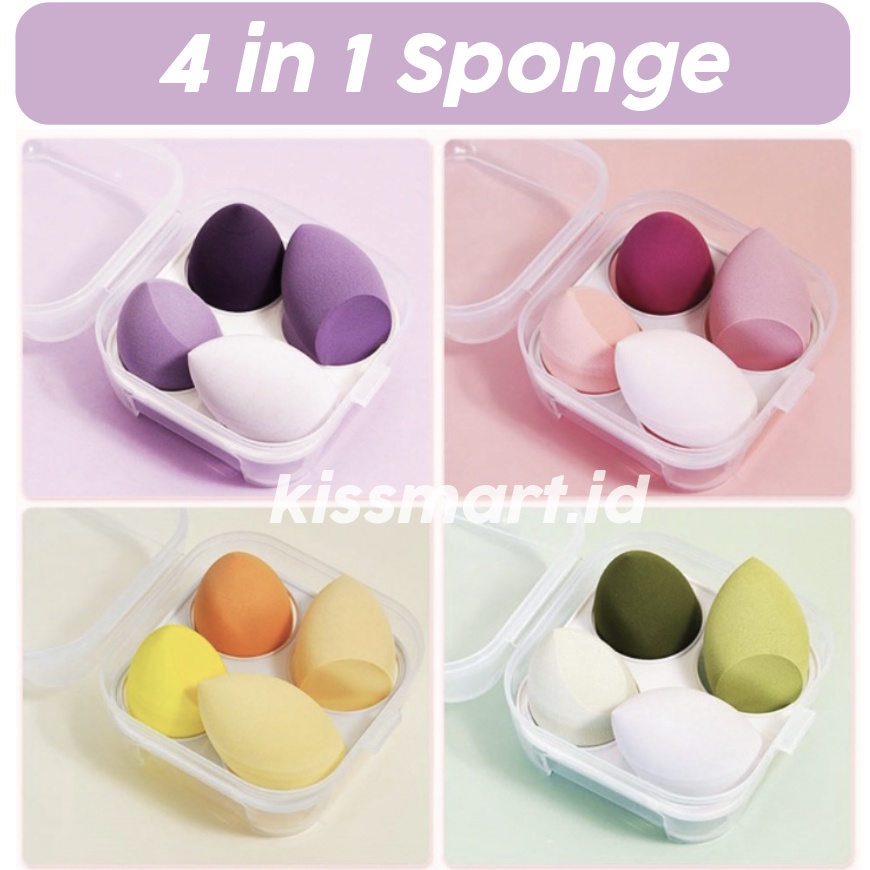 Sponge Make Up Beauty Blender Box isi 4 Pcs Best Quality XX051