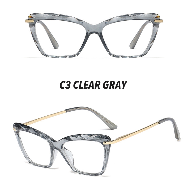（YUZHU）COD Minus Kacamata Minus 0°~-400° Retro Mata Kucing Kacamataminus Wanita Eyeglasses