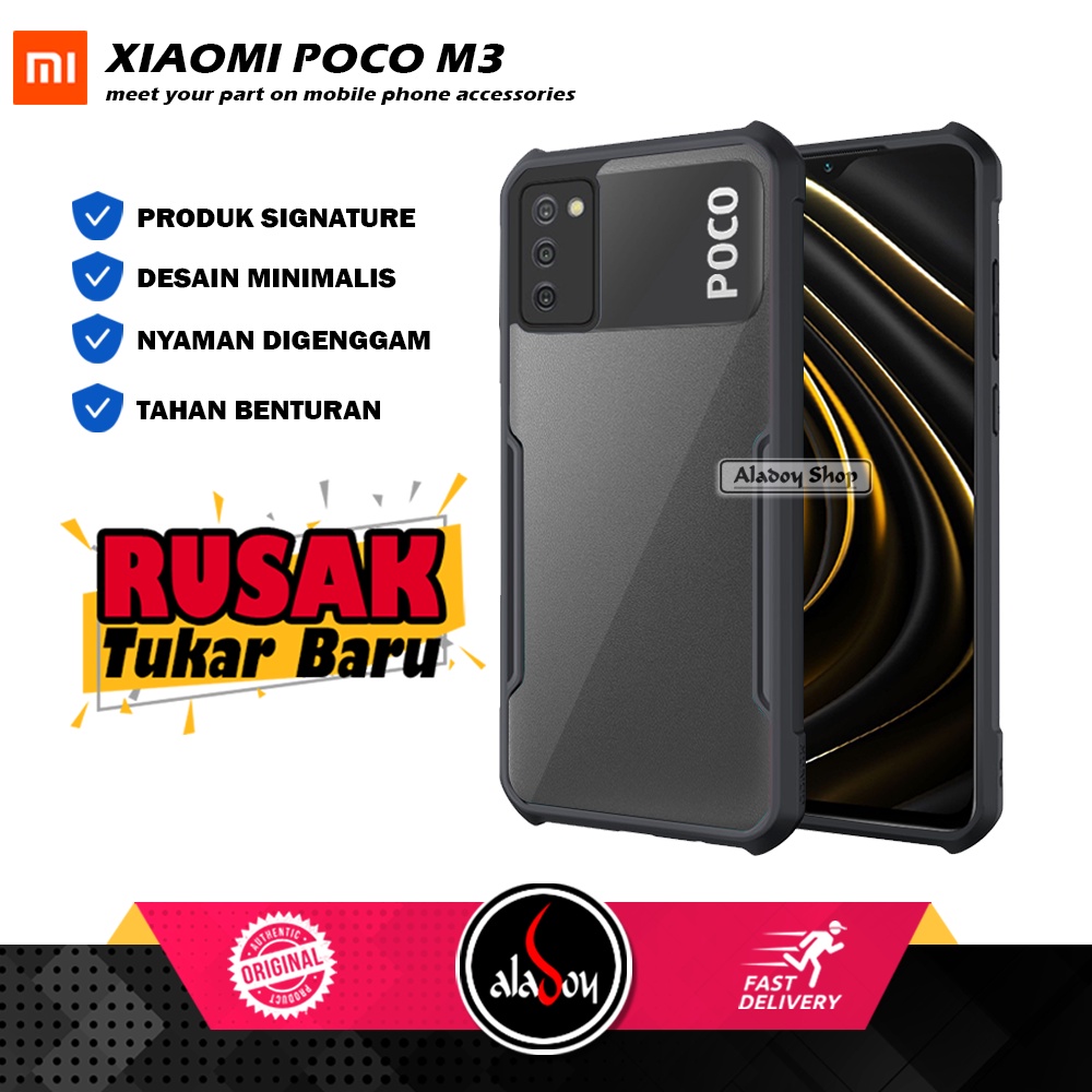 Case XIAOMI POCO M3 2021 Armor Fusion Shockproof Transparent Premium Casing