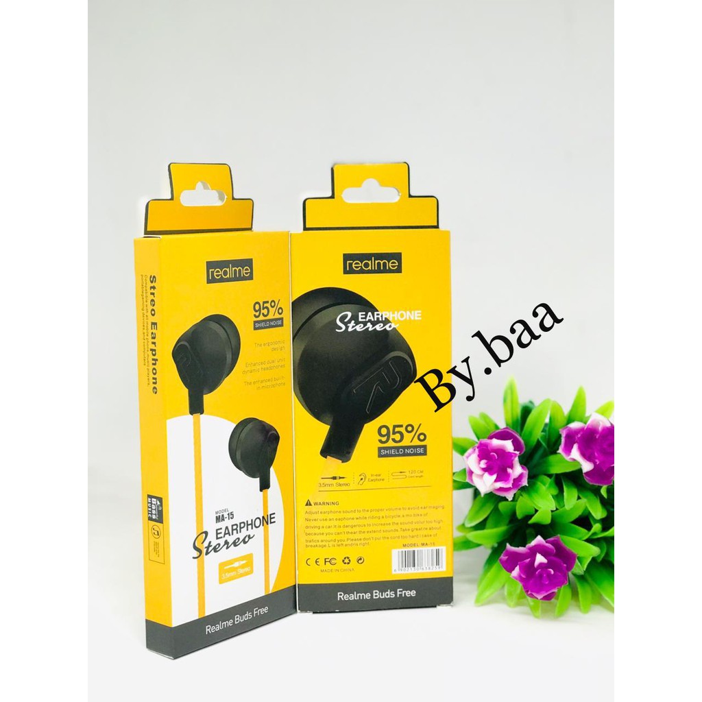 handsfree earphones REALME +MIC MA19/ MA18 / MA17 / MA15 realme buds realme c1 realme c2 realme c3