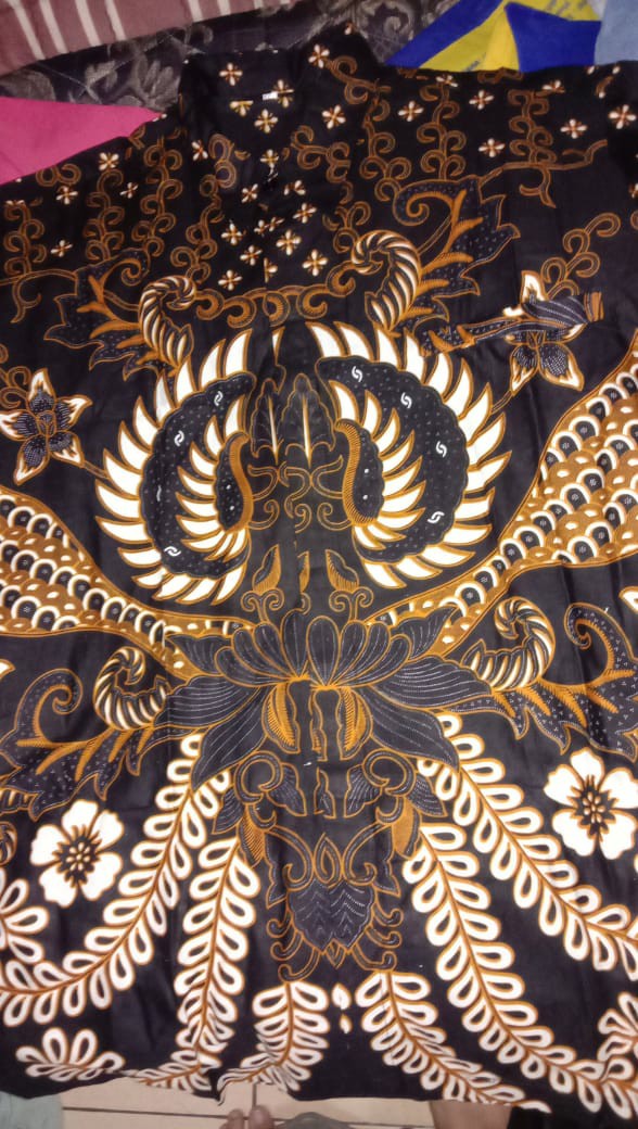 Kemeja Batik Big Size 4l-5l Lengan Panjang Atasan Baju Hem Pria Jumbo Ukuran Besar Rhn Lm-pth